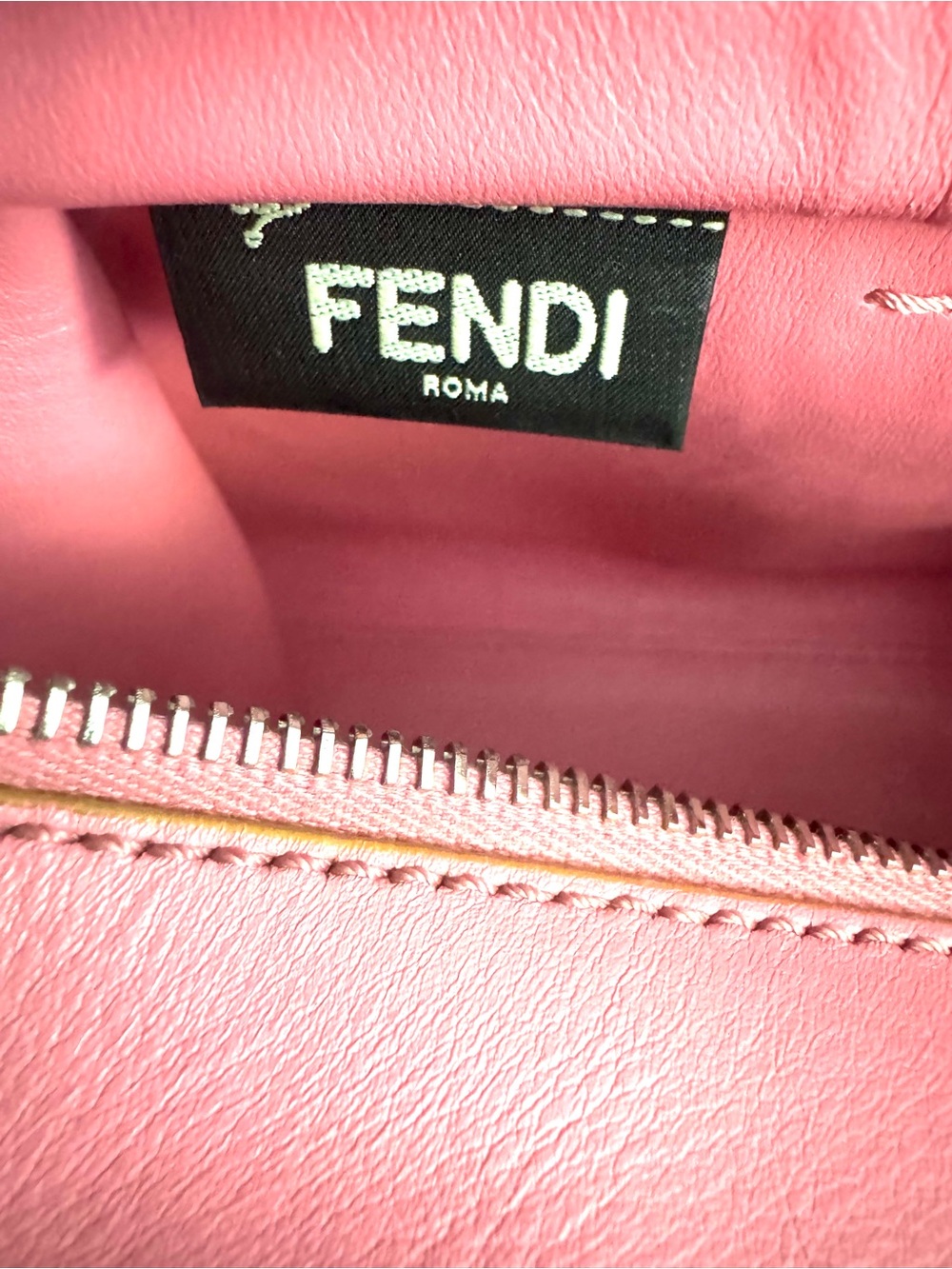 FENDI Petite 3Jours Pink Leather Satchel Crossbody COA - Picture 11 of 13